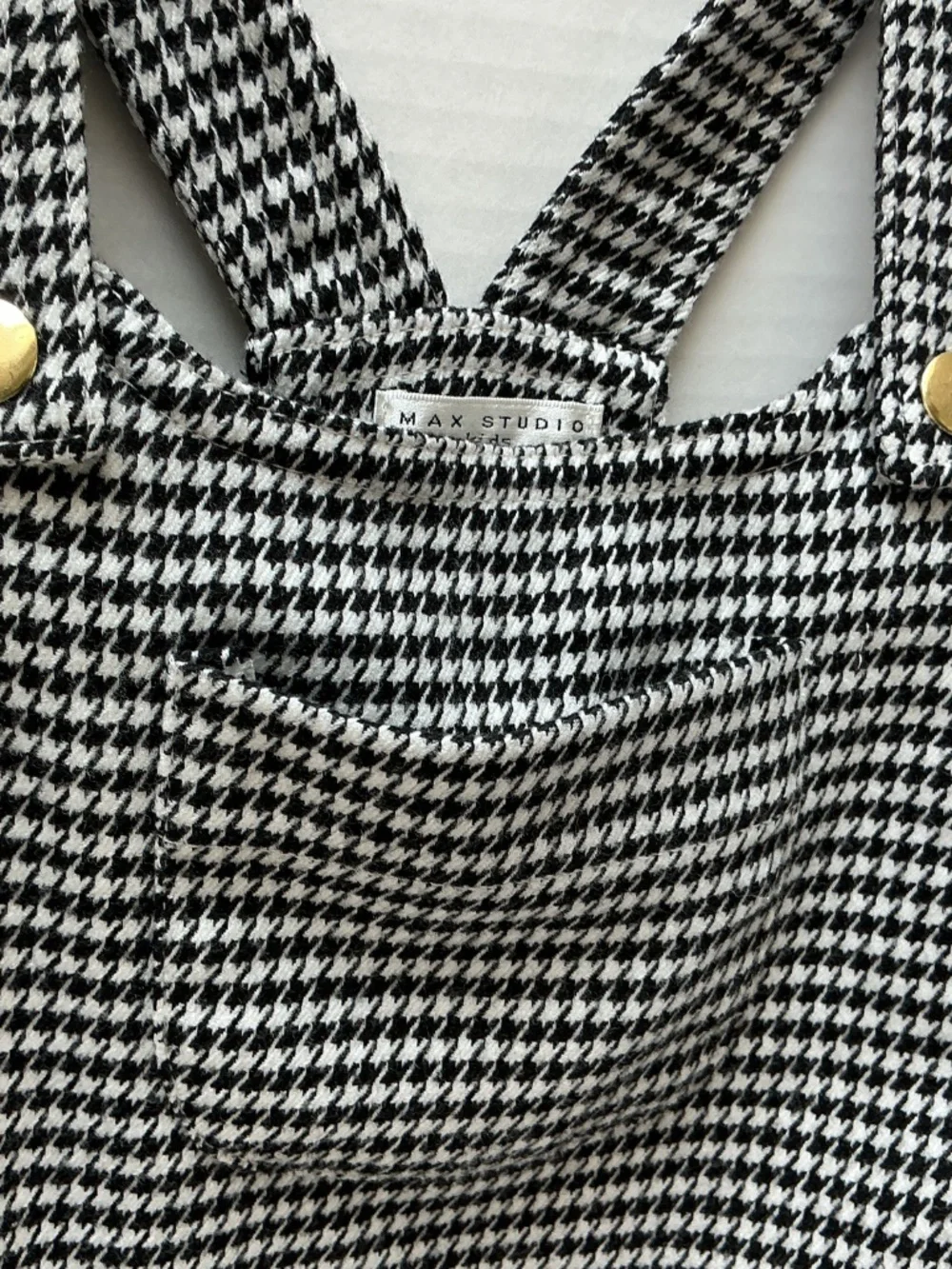 Max Studio Kids Size 5T Jumper Black & White Houndstooth